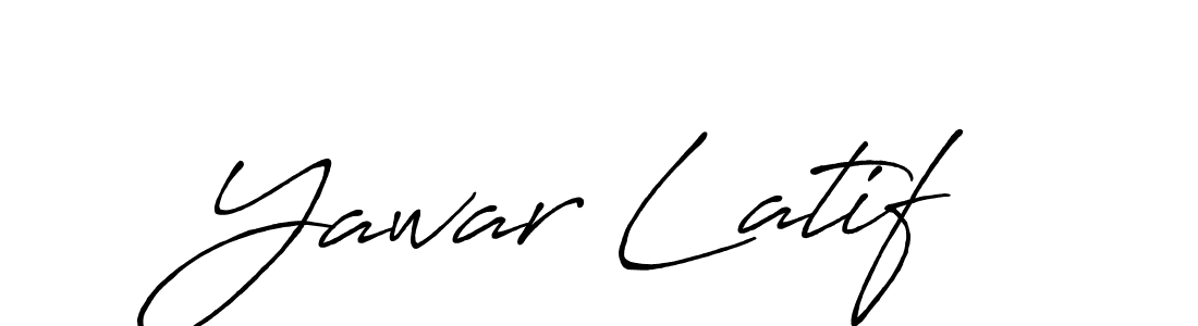 Use a signature maker to create a handwritten signature online. With this signature software, you can design (Antro_Vectra_Bolder) your own signature for name Yawar Latif. Yawar Latif signature style 7 images and pictures png