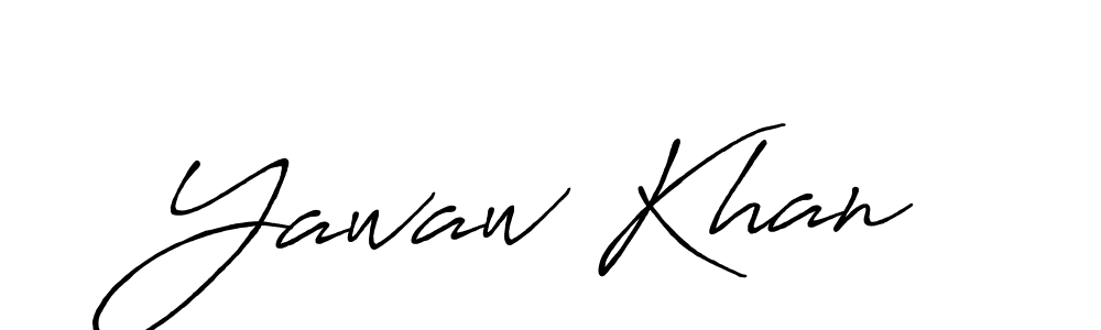 Design your own signature with our free online signature maker. With this signature software, you can create a handwritten (Antro_Vectra_Bolder) signature for name Yawaw Khan. Yawaw Khan signature style 7 images and pictures png