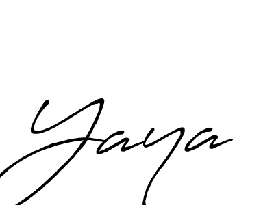 Design your own signature with our free online signature maker. With this signature software, you can create a handwritten (Antro_Vectra_Bolder) signature for name Yaya. Yaya signature style 7 images and pictures png