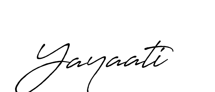 Design your own signature with our free online signature maker. With this signature software, you can create a handwritten (Antro_Vectra_Bolder) signature for name Yayaati. Yayaati signature style 7 images and pictures png