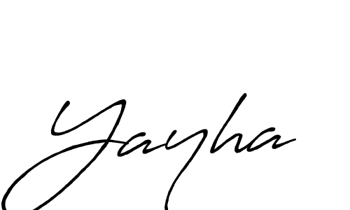 Design your own signature with our free online signature maker. With this signature software, you can create a handwritten (Antro_Vectra_Bolder) signature for name Yayha. Yayha signature style 7 images and pictures png