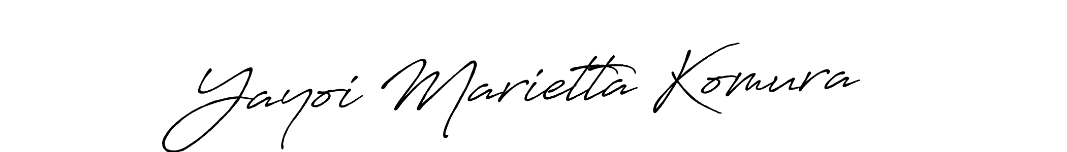 Design your own signature with our free online signature maker. With this signature software, you can create a handwritten (Antro_Vectra_Bolder) signature for name Yayoi Marietta Komura. Yayoi Marietta Komura signature style 7 images and pictures png