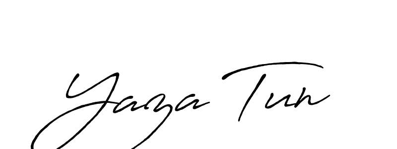 Yaza Tun stylish signature style. Best Handwritten Sign (Antro_Vectra_Bolder) for my name. Handwritten Signature Collection Ideas for my name Yaza Tun. Yaza Tun signature style 7 images and pictures png