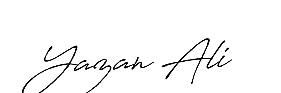 Use a signature maker to create a handwritten signature online. With this signature software, you can design (Antro_Vectra_Bolder) your own signature for name Yazan Ali. Yazan Ali signature style 7 images and pictures png