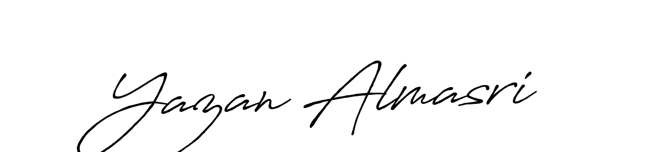 How to make Yazan Almasri name signature. Use Antro_Vectra_Bolder style for creating short signs online. This is the latest handwritten sign. Yazan Almasri signature style 7 images and pictures png