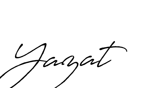 Use a signature maker to create a handwritten signature online. With this signature software, you can design (Antro_Vectra_Bolder) your own signature for name Yazat. Yazat signature style 7 images and pictures png