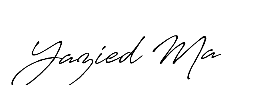 Make a beautiful signature design for name Yazied Ma. With this signature (Antro_Vectra_Bolder) style, you can create a handwritten signature for free. Yazied Ma signature style 7 images and pictures png