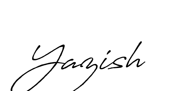 Also we have Yazish name is the best signature style. Create professional handwritten signature collection using Antro_Vectra_Bolder autograph style. Yazish signature style 7 images and pictures png