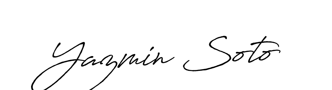 Use a signature maker to create a handwritten signature online. With this signature software, you can design (Antro_Vectra_Bolder) your own signature for name Yazmin Soto. Yazmin Soto signature style 7 images and pictures png