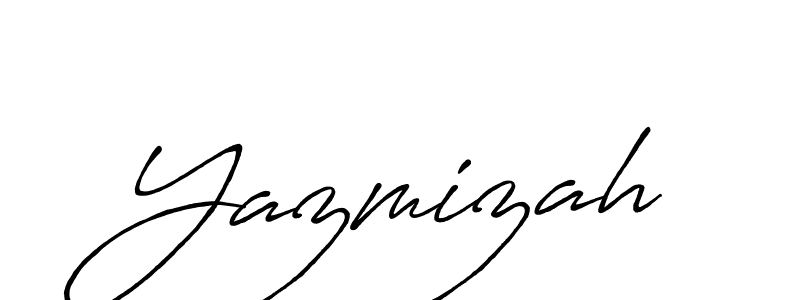 Make a beautiful signature design for name Yazmizah. With this signature (Antro_Vectra_Bolder) style, you can create a handwritten signature for free. Yazmizah signature style 7 images and pictures png