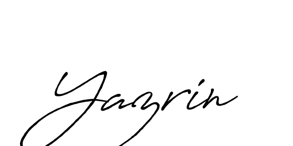 Design your own signature with our free online signature maker. With this signature software, you can create a handwritten (Antro_Vectra_Bolder) signature for name Yazrin. Yazrin signature style 7 images and pictures png