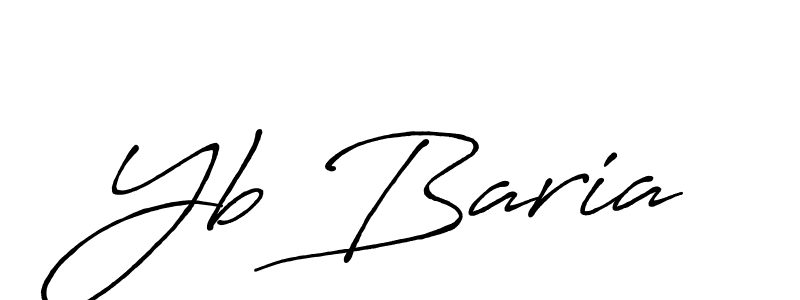 Make a beautiful signature design for name Yb Baria. With this signature (Antro_Vectra_Bolder) style, you can create a handwritten signature for free. Yb Baria signature style 7 images and pictures png