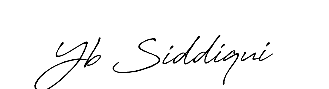 Yb Siddiqui stylish signature style. Best Handwritten Sign (Antro_Vectra_Bolder) for my name. Handwritten Signature Collection Ideas for my name Yb Siddiqui. Yb Siddiqui signature style 7 images and pictures png