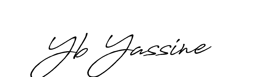 Use a signature maker to create a handwritten signature online. With this signature software, you can design (Antro_Vectra_Bolder) your own signature for name Yb Yassine. Yb Yassine signature style 7 images and pictures png