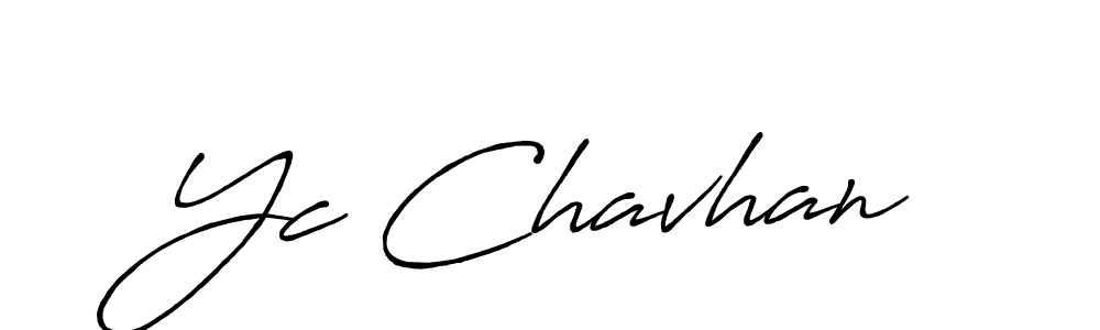 Antro_Vectra_Bolder is a professional signature style that is perfect for those who want to add a touch of class to their signature. It is also a great choice for those who want to make their signature more unique. Get Yc Chavhan name to fancy signature for free. Yc Chavhan signature style 7 images and pictures png