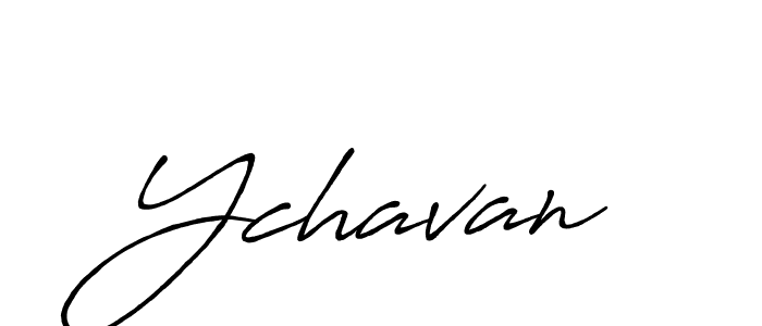 Use a signature maker to create a handwritten signature online. With this signature software, you can design (Antro_Vectra_Bolder) your own signature for name Ychavan. Ychavan signature style 7 images and pictures png