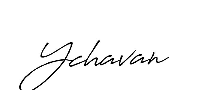 Use a signature maker to create a handwritten signature online. With this signature software, you can design (Antro_Vectra_Bolder) your own signature for name Ychavan. Ychavan signature style 7 images and pictures png