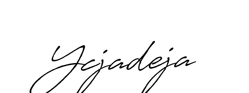 The best way (Antro_Vectra_Bolder) to make a short signature is to pick only two or three words in your name. The name Ycjadeja include a total of six letters. For converting this name. Ycjadeja signature style 7 images and pictures png