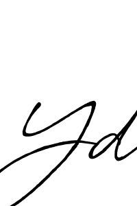 How to make Yd signature? Antro_Vectra_Bolder is a professional autograph style. Create handwritten signature for Yd name. Yd signature style 7 images and pictures png