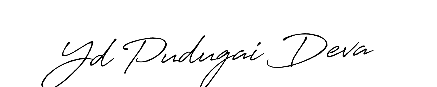 How to Draw Yd Pudugai Deva signature style? Antro_Vectra_Bolder is a latest design signature styles for name Yd Pudugai Deva. Yd Pudugai Deva signature style 7 images and pictures png
