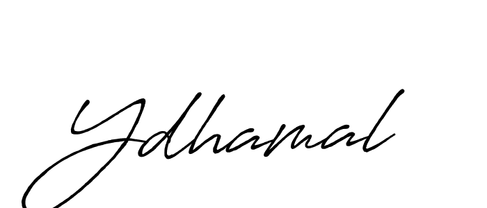 How to make Ydhamal name signature. Use Antro_Vectra_Bolder style for creating short signs online. This is the latest handwritten sign. Ydhamal signature style 7 images and pictures png
