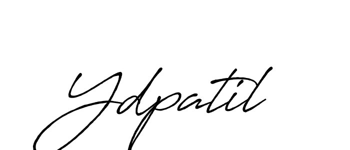 Use a signature maker to create a handwritten signature online. With this signature software, you can design (Antro_Vectra_Bolder) your own signature for name Ydpatil. Ydpatil signature style 7 images and pictures png