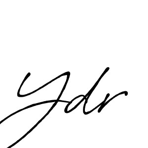 Make a beautiful signature design for name Ydr. With this signature (Antro_Vectra_Bolder) style, you can create a handwritten signature for free. Ydr signature style 7 images and pictures png
