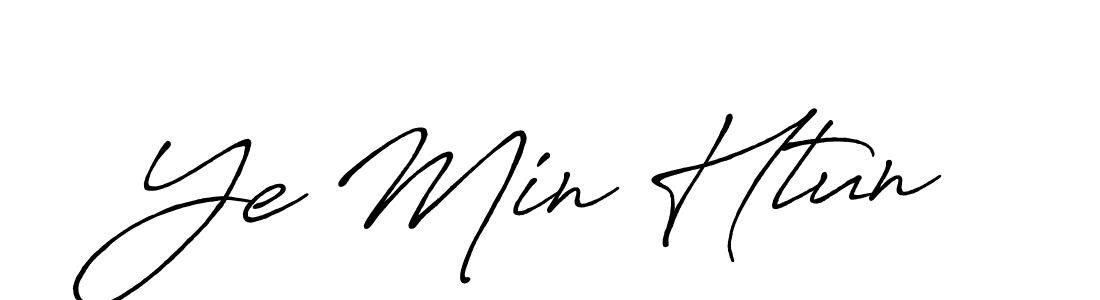 Also You can easily find your signature by using the search form. We will create Ye Min Htun name handwritten signature images for you free of cost using Antro_Vectra_Bolder sign style. Ye Min Htun signature style 7 images and pictures png