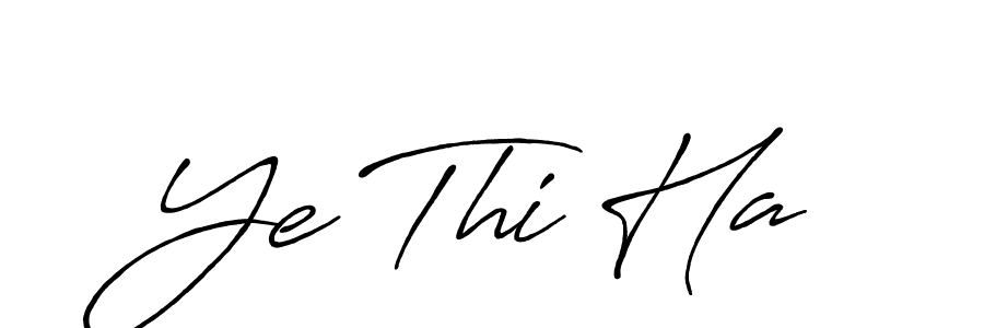 Ye Thi Ha stylish signature style. Best Handwritten Sign (Antro_Vectra_Bolder) for my name. Handwritten Signature Collection Ideas for my name Ye Thi Ha. Ye Thi Ha signature style 7 images and pictures png