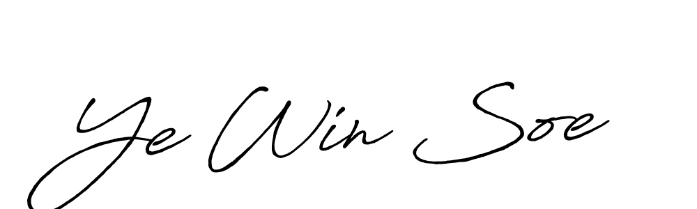 Similarly Antro_Vectra_Bolder is the best handwritten signature design. Signature creator online .You can use it as an online autograph creator for name Ye Win Soe. Ye Win Soe signature style 7 images and pictures png