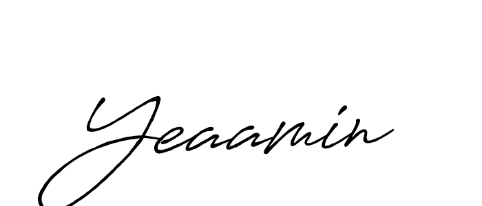How to make Yeaamin signature? Antro_Vectra_Bolder is a professional autograph style. Create handwritten signature for Yeaamin name. Yeaamin signature style 7 images and pictures png