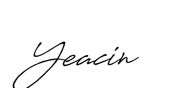 Make a beautiful signature design for name Yeacin. Use this online signature maker to create a handwritten signature for free. Yeacin signature style 7 images and pictures png