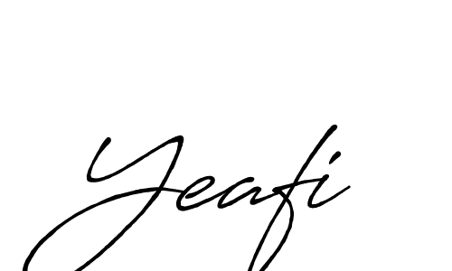 How to make Yeafi name signature. Use Antro_Vectra_Bolder style for creating short signs online. This is the latest handwritten sign. Yeafi signature style 7 images and pictures png