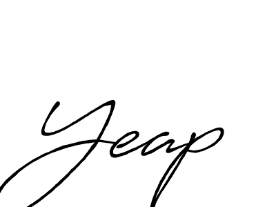 How to make Yeap name signature. Use Antro_Vectra_Bolder style for creating short signs online. This is the latest handwritten sign. Yeap signature style 7 images and pictures png