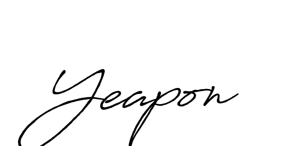 Also we have Yeapon name is the best signature style. Create professional handwritten signature collection using Antro_Vectra_Bolder autograph style. Yeapon signature style 7 images and pictures png