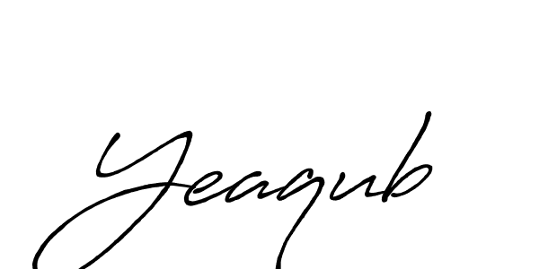 Create a beautiful signature design for name Yeaqub. With this signature (Antro_Vectra_Bolder) fonts, you can make a handwritten signature for free. Yeaqub signature style 7 images and pictures png