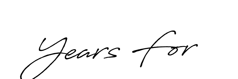 Similarly Antro_Vectra_Bolder is the best handwritten signature design. Signature creator online .You can use it as an online autograph creator for name Years For. Years For signature style 7 images and pictures png