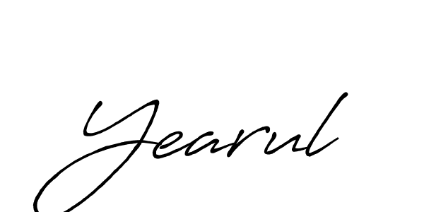 Use a signature maker to create a handwritten signature online. With this signature software, you can design (Antro_Vectra_Bolder) your own signature for name Yearul. Yearul signature style 7 images and pictures png