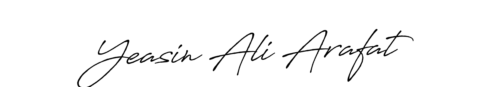 Make a beautiful signature design for name Yeasin Ali Arafat. With this signature (Antro_Vectra_Bolder) style, you can create a handwritten signature for free. Yeasin Ali Arafat signature style 7 images and pictures png
