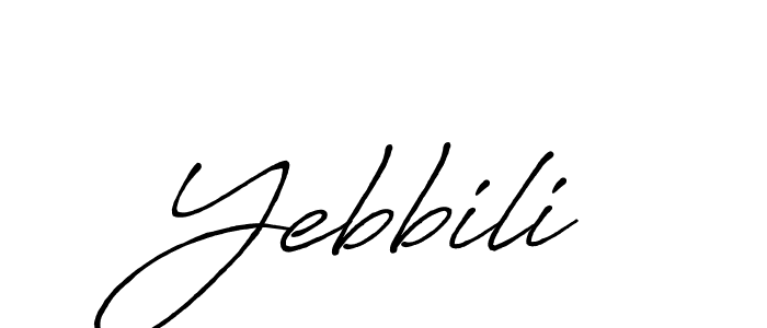 The best way (Antro_Vectra_Bolder) to make a short signature is to pick only two or three words in your name. The name Yebbili include a total of six letters. For converting this name. Yebbili signature style 7 images and pictures png