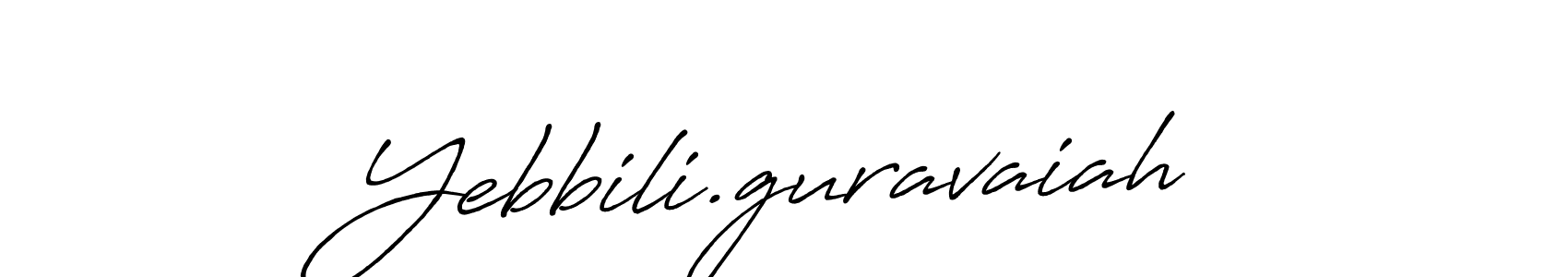 Use a signature maker to create a handwritten signature online. With this signature software, you can design (Antro_Vectra_Bolder) your own signature for name Yebbili.guravaiah. Yebbili.guravaiah signature style 7 images and pictures png