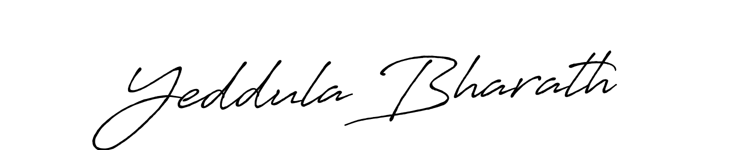 Create a beautiful signature design for name Yeddula Bharath. With this signature (Antro_Vectra_Bolder) fonts, you can make a handwritten signature for free. Yeddula Bharath signature style 7 images and pictures png