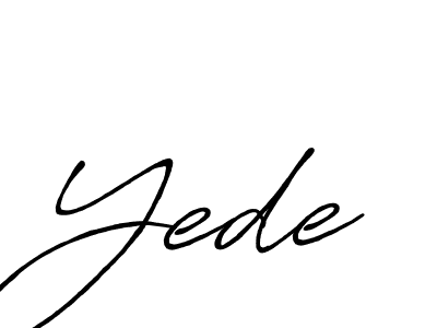 if you are searching for the best signature style for your name Yede. so please give up your signature search. here we have designed multiple signature styles  using Antro_Vectra_Bolder. Yede signature style 7 images and pictures png