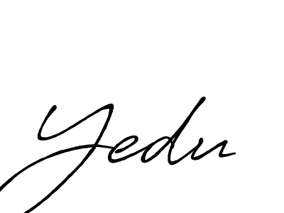 How to make Yedu name signature. Use Antro_Vectra_Bolder style for creating short signs online. This is the latest handwritten sign. Yedu signature style 7 images and pictures png