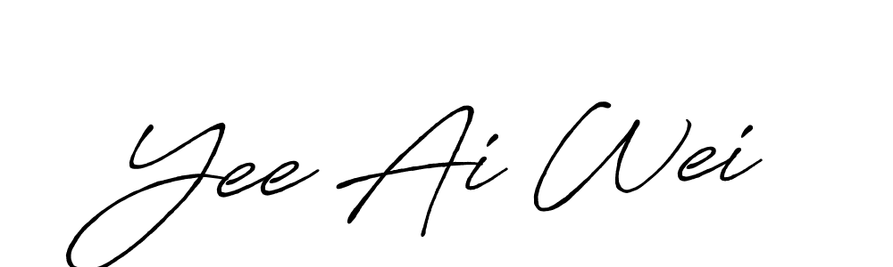 Create a beautiful signature design for name Yee Ai Wei. With this signature (Antro_Vectra_Bolder) fonts, you can make a handwritten signature for free. Yee Ai Wei signature style 7 images and pictures png