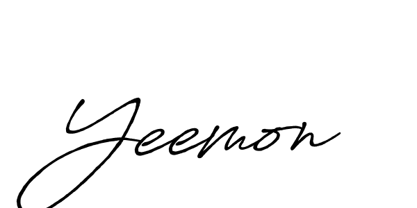 How to make Yeemon signature? Antro_Vectra_Bolder is a professional autograph style. Create handwritten signature for Yeemon name. Yeemon signature style 7 images and pictures png