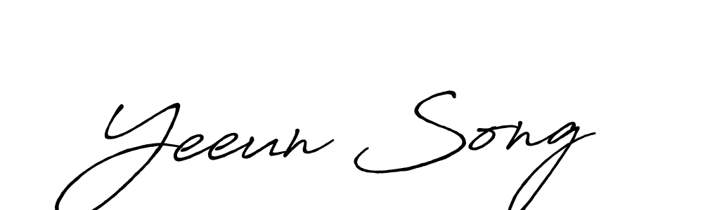 Create a beautiful signature design for name Yeeun Song. With this signature (Antro_Vectra_Bolder) fonts, you can make a handwritten signature for free. Yeeun Song signature style 7 images and pictures png