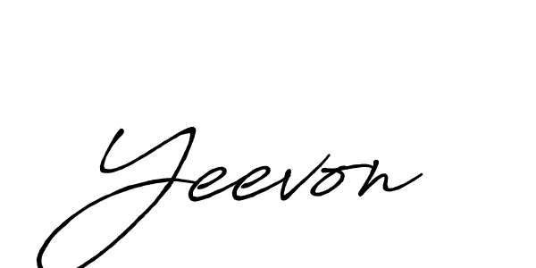 The best way (Antro_Vectra_Bolder) to make a short signature is to pick only two or three words in your name. The name Yeevon include a total of six letters. For converting this name. Yeevon signature style 7 images and pictures png