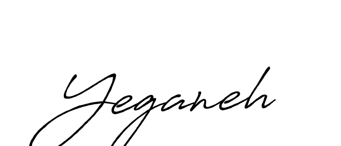 Make a beautiful signature design for name Yeganeh. With this signature (Antro_Vectra_Bolder) style, you can create a handwritten signature for free. Yeganeh signature style 7 images and pictures png