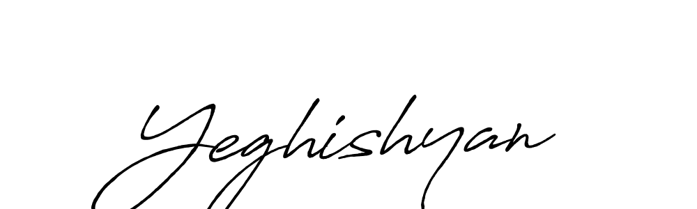Create a beautiful signature design for name Yeghishyan. With this signature (Antro_Vectra_Bolder) fonts, you can make a handwritten signature for free. Yeghishyan signature style 7 images and pictures png